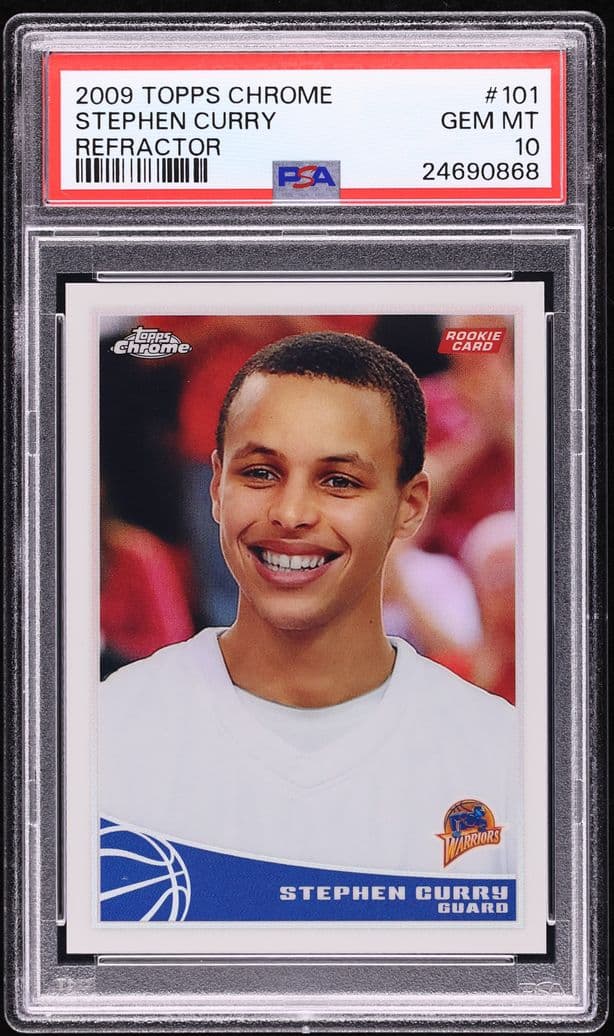 2009 Topps Chrome Refractor Stephen Curry ROOKIE /500 #101 PSA 10 GEM MINT